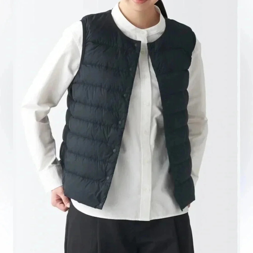 Muji lightweight packable lightweight down vest